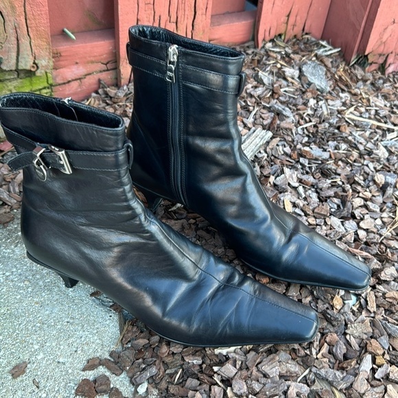 Prada 🔥Sale 🔥made in Italy 🇮🇹 black booties - Picture 1 of 9
